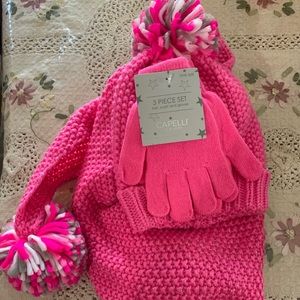 7-14 4-6X NWT CAPELLI Child/'s Kitten Hat w//Matching Mittens Sizes